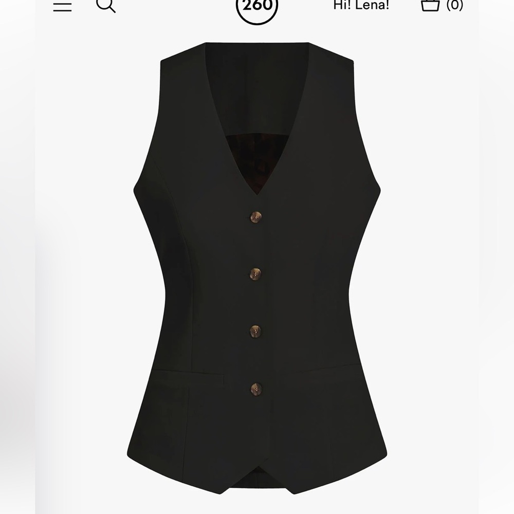 Favorite Daughter Jones Linen Vest in Black S NEW Tailored $250